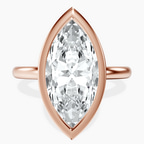14kt Rose Gold Eugenia Classic Bezel Solitaire Lab Diamond Ring front image