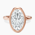 10kt Rose Gold Eugenia Classic Bezel Solitaire Lab Diamond Ring front image