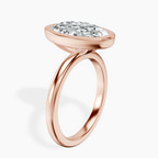 10kt Rose Gold Eugenia Classic Bezel Solitaire Lab Diamond Ring standing product image one