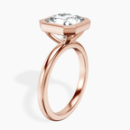 14kt Rose Gold Eugenia Classic Bezel Solitaire Lab Diamond Ring standing product image one
