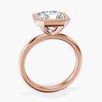 14kt Rose Gold Eugenia Classic Bezel Solitaire Lab Diamond Ring side right image one