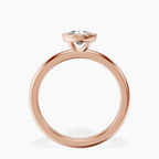 10kt Rose Gold Eugenia Classic Bezel Solitaire Lab Diamond Ring side right image one