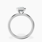 Platinum Eugenia Classic Bezel Solitaire Lab Diamond Ring side right image one