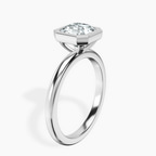 Platinum Eugenia Classic Bezel Solitaire Lab Diamond Ring standing product image one