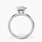 Platinum Eugenia Classic Bezel Solitaire Lab Diamond Ring side right image one