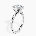 Platinum Eugenia Classic Bezel Solitaire Lab Diamond Ring standing product image one