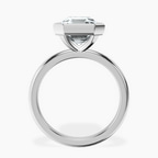 Platinum Eugenia Classic Bezel Solitaire Lab Diamond Ring side right image one