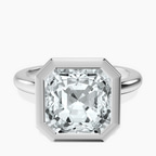 Platinum Eugenia Classic Bezel Solitaire Lab Diamond Ring front image