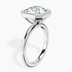 Platinum Eugenia Classic Bezel Solitaire Lab Diamond Ring standing product image one