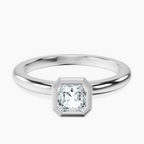 Platinum Eugenia Classic Bezel Solitaire Lab Diamond Ring front image