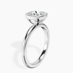 Platinum Eugenia Classic Bezel Solitaire Lab Diamond Ring standing product image one