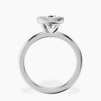 Platinum Eugenia Classic Bezel Solitaire Lab Diamond Ring side right image one