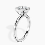 Platinum Eugenia Classic Bezel Solitaire Lab Diamond Ring standing product image one