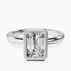 Platinum Eugenia Classic Bezel Solitaire Lab Diamond Ring front image