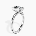 Platinum Eugenia Classic Bezel Solitaire Lab Diamond Ring standing product image one