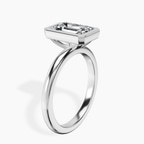 Platinum Eugenia Classic Bezel Solitaire Lab Diamond Ring standing product image one