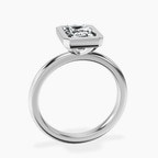Platinum Eugenia Classic Bezel Solitaire Lab Diamond Ring side right image one