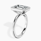 Platinum Eugenia Classic Bezel Solitaire Lab Diamond Ring standing product image one