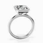 Platinum Eugenia Classic Bezel Solitaire Lab Diamond Ring side right image one