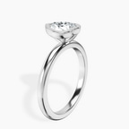 Platinum Eugenia Classic Bezel Solitaire Lab Diamond Ring standing product image one