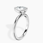 Platinum Eugenia Classic Bezel Solitaire Lab Diamond Ring standing product image one