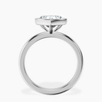 Platinum Eugenia Classic Bezel Solitaire Lab Diamond Ring side right image one