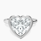 Platinum Eugenia Classic Bezel Solitaire Lab Diamond Ring front image