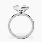 Platinum Eugenia Classic Bezel Solitaire Lab Diamond Ring side right image one