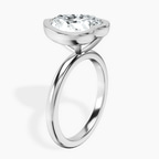Platinum Eugenia Classic Bezel Solitaire Lab Diamond Ring standing product image one