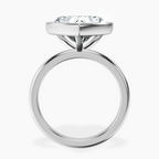 Platinum Eugenia Classic Bezel Solitaire Lab Diamond Ring side right image one