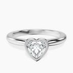 Platinum Eugenia Classic Bezel Solitaire Lab Diamond Ring front image