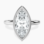 Platinum Eugenia Classic Bezel Solitaire Lab Diamond Ring front image