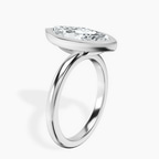 Platinum Eugenia Classic Bezel Solitaire Lab Diamond Ring standing product image one