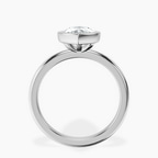 Platinum Eugenia Classic Bezel Solitaire Lab Diamond Ring side right image one