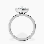 Platinum Eugenia Classic Bezel Solitaire Lab Diamond Ring side right image one