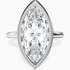 Platinum Eugenia Classic Bezel Solitaire Lab Diamond Ring front image
