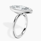 Platinum Eugenia Classic Bezel Solitaire Lab Diamond Ring standing product image one