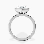 Platinum Eugenia Classic Bezel Solitaire Lab Diamond Ring side right image one