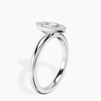 Platinum Eugenia Classic Bezel Solitaire Lab Diamond Ring standing product image one