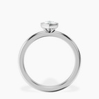 Platinum Eugenia Classic Bezel Solitaire Lab Diamond Ring side right image one