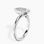 Platinum Eugenia Classic Bezel Solitaire Lab Diamond Ring standing product image one
