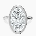 Platinum Eugenia Classic Bezel Solitaire Lab Diamond Ring front image