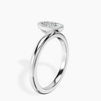 Platinum Eugenia Classic Bezel Solitaire Lab Diamond Ring standing product image one