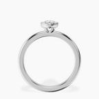 Platinum Eugenia Classic Bezel Solitaire Lab Diamond Ring side right image one