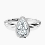 Platinum Eugenia Classic Bezel Solitaire Lab Diamond Ring front image