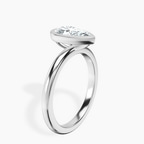 Platinum Eugenia Classic Bezel Solitaire Lab Diamond Ring standing product image one