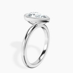 Platinum Eugenia Classic Bezel Solitaire Lab Diamond Ring standing product image one