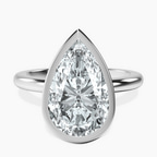 Platinum Eugenia Classic Bezel Solitaire Lab Diamond Ring front image