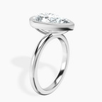 Platinum Eugenia Classic Bezel Solitaire Lab Diamond Ring standing product image one