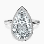 Platinum Eugenia Classic Bezel Solitaire Lab Diamond Ring front image